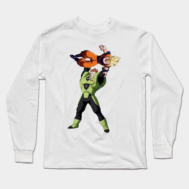 Android 16 vs. Goku Long Sleeve T-Shirt by InTrendSick